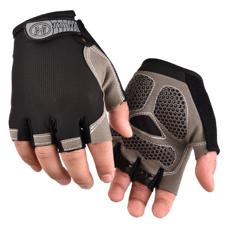 Spring and Autumn Riding Sports Gloves Half Finger Men's and Women's Bicycles Short Finger Riding Gloves Factory Direct Supply