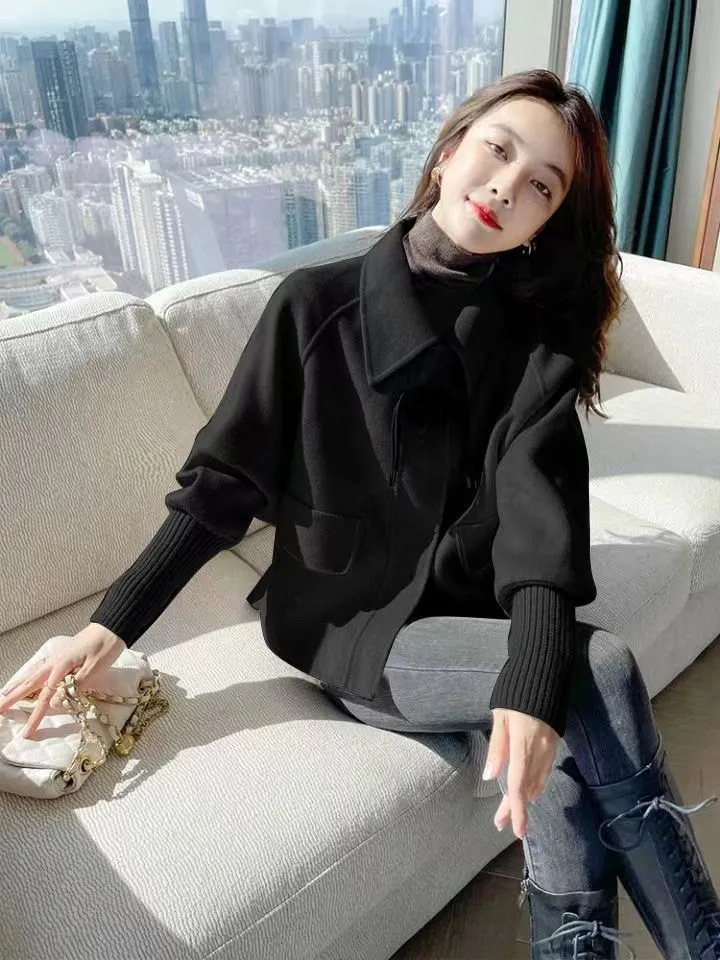 Picture of 2022 New woolen coat women's autumn and winter New Korean fashion loose good short woolen coat trench coat