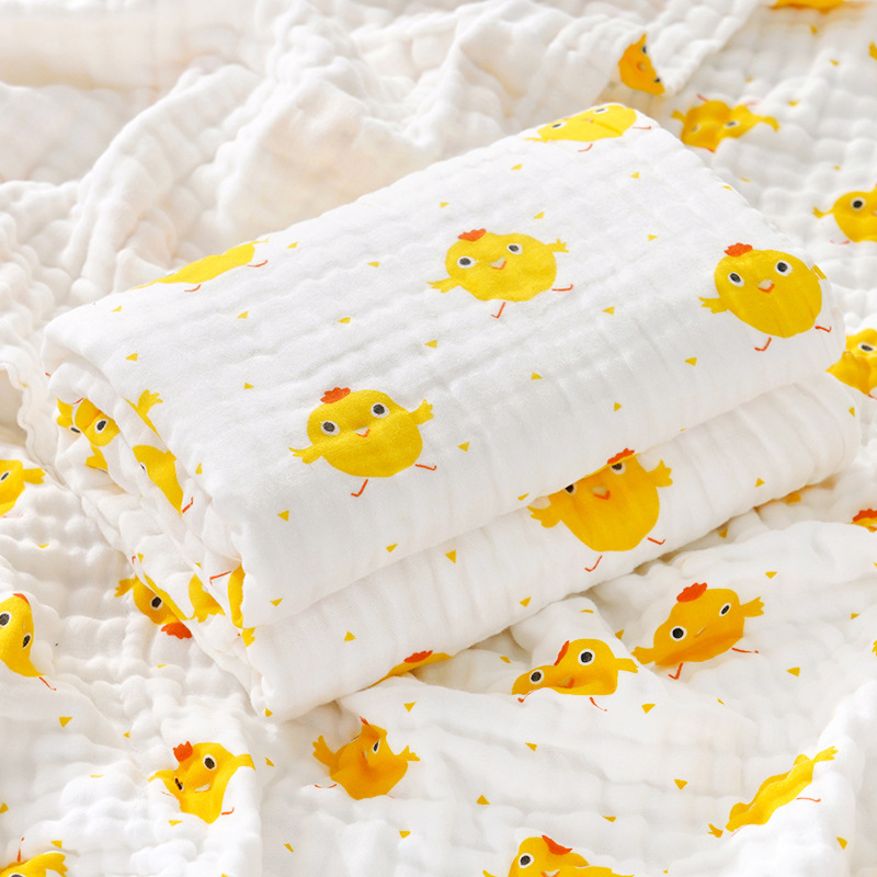 Picture of Baby Bath Towel Pure Cotton Wholesale Pure Cotton Four-Layer Gauze Newborn Wrap Summer Newborn Baby Supplies Children's Blanket