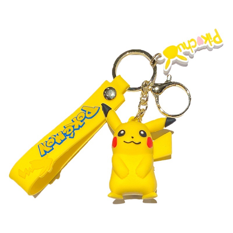 Cartoon Animation Baokemeng Keychain Pendant Cute Pikachu Keda Duck Doll Bag Car Hanging Wholesale