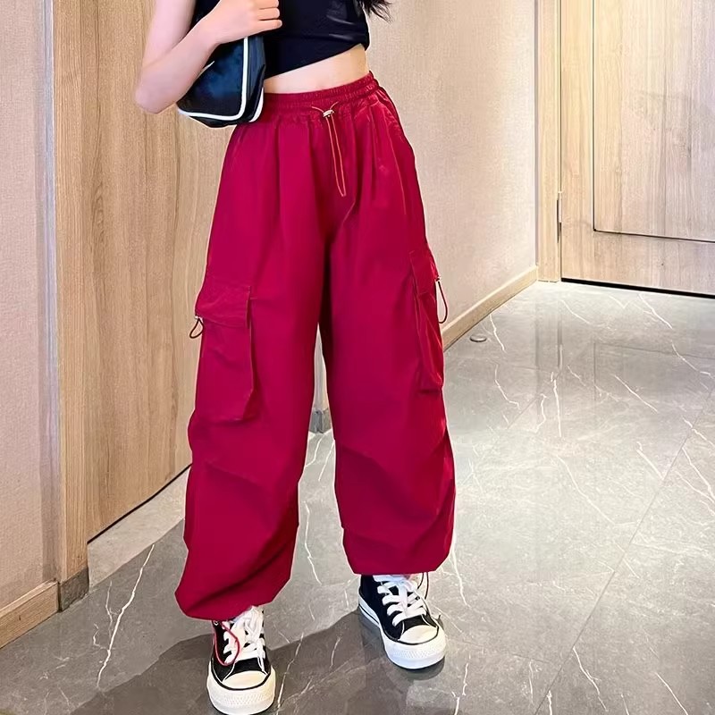 Picture of New Girls Crane Pants Spring and Autumn 2024 Summer Children's Summer Thin Pants Big Children's Summer Wide Leg Pants