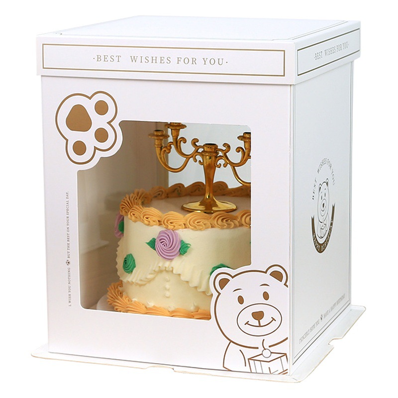 Cake Box Customization 6/8/10/ 12inch Thousand Layer Mousse Box Birthday Baking Packaging Box Pastry Packaging Box Customization