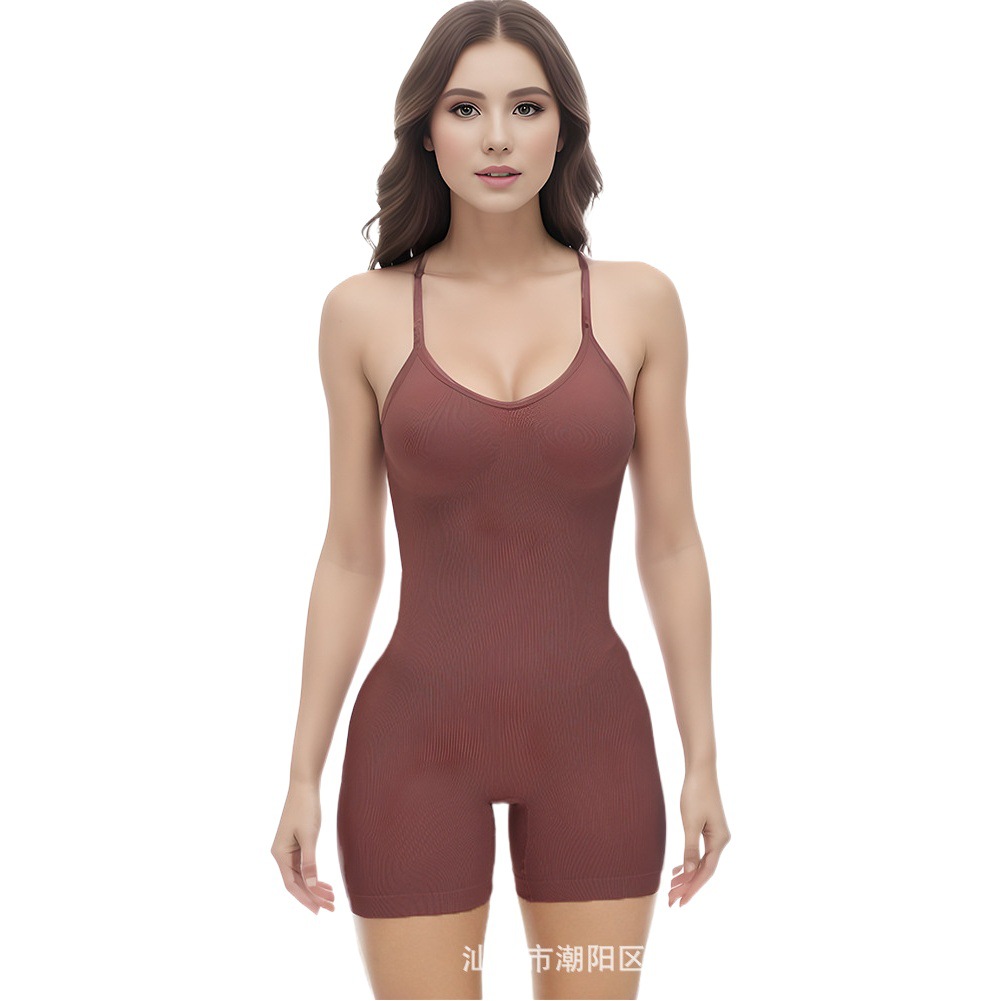 Waist-Cinching and Hip-Lifting European and American Style Seamless Plus-Size Shapewear Bodysuit for Tummy Control and Body Shaping