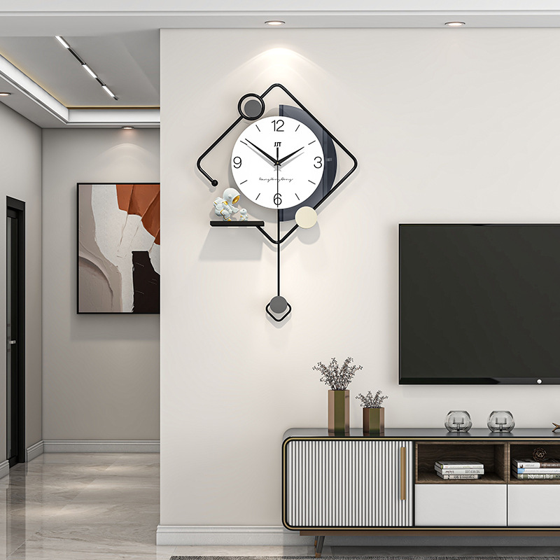 Picture of Modern personalized creative clock high-grade wall-mounted home dining room entrance background decoration hanging clock living room simple
