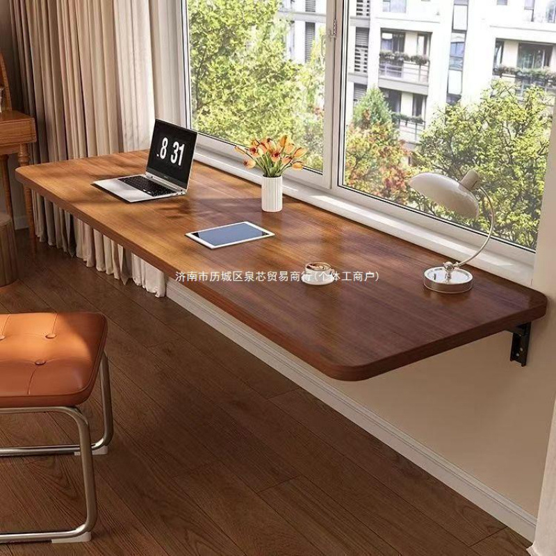 Foldable desk, computer desk, wall shelf, study writing desk, home small balcony, tea bar table