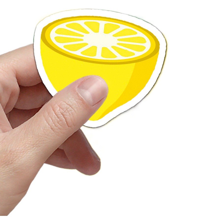 50 pieces of lemon graffiti personality cross-border cartoon fruit creative goo card DIY mobile phone case luggage sticker waterproof