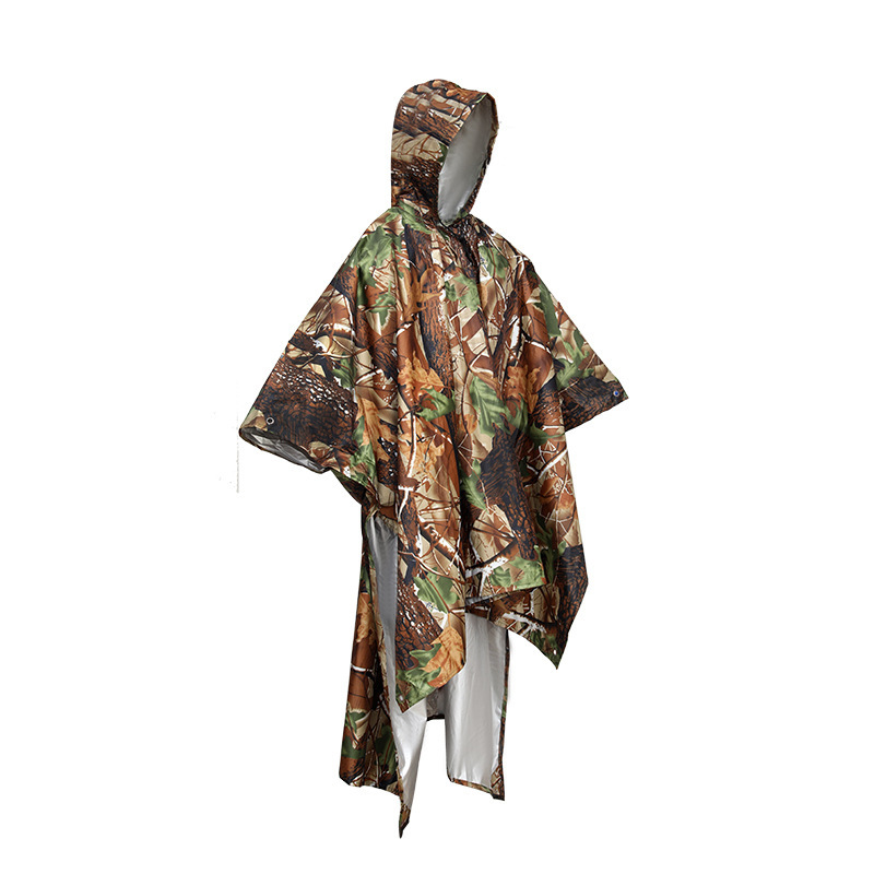 Picture of Cross-border Outdoor Three-in-one One-piece Raincoat Hiking Windproof Rainproof Riding Poncho Multifunctional Floor Cloth Delivery Storage Bag