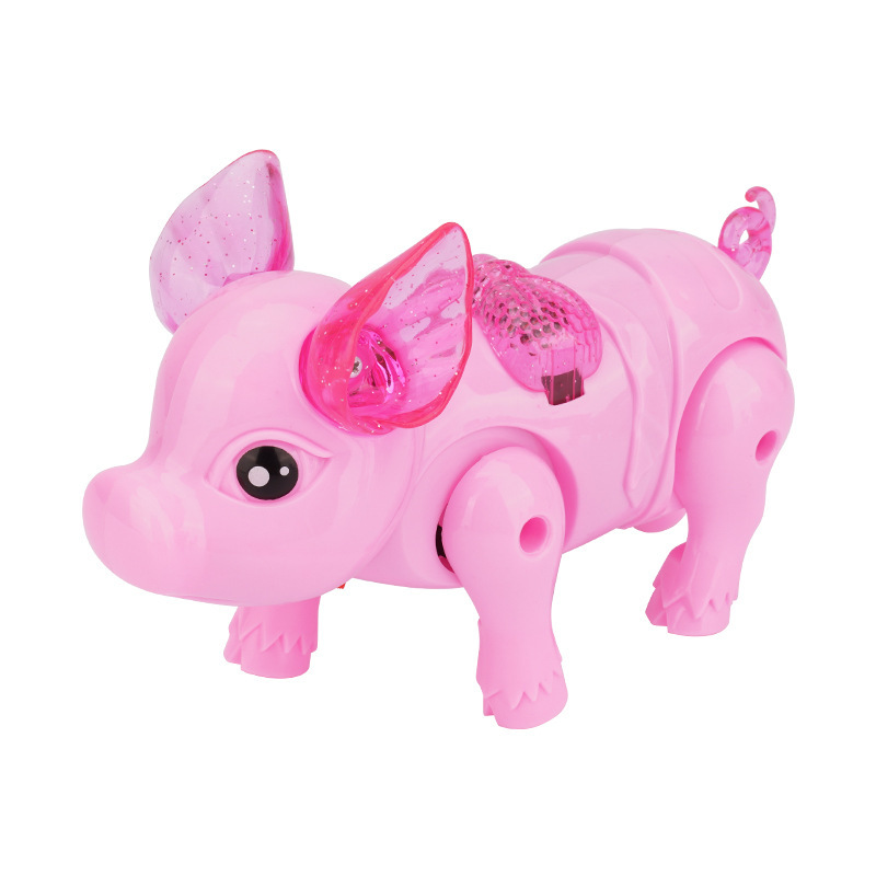 Picture of Net red rope can run electric piglet luminous music walking children's baby toys boys and girls children trembles