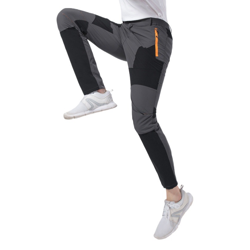 Autumn New Outdoor Elastic Charge Pants Men's Windproof Waterproof Wear-resistant Breathable Quick-drying Pants Stitching Mountaineering Pants