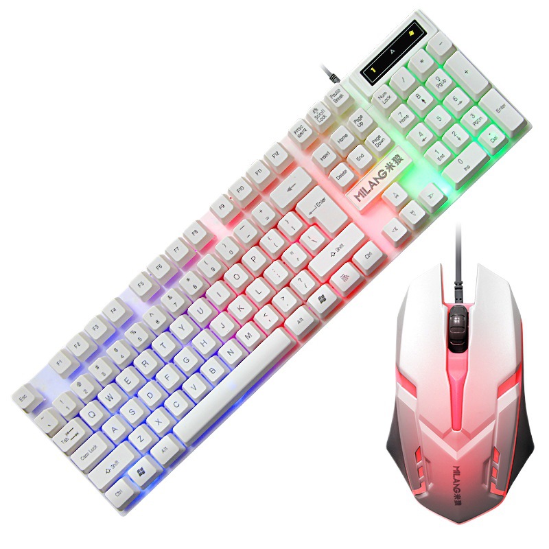 Picture of Mi Lang T6 mechanical feel keyboard eat chicken desktop computer notebook USB interface game peripheral keyboard