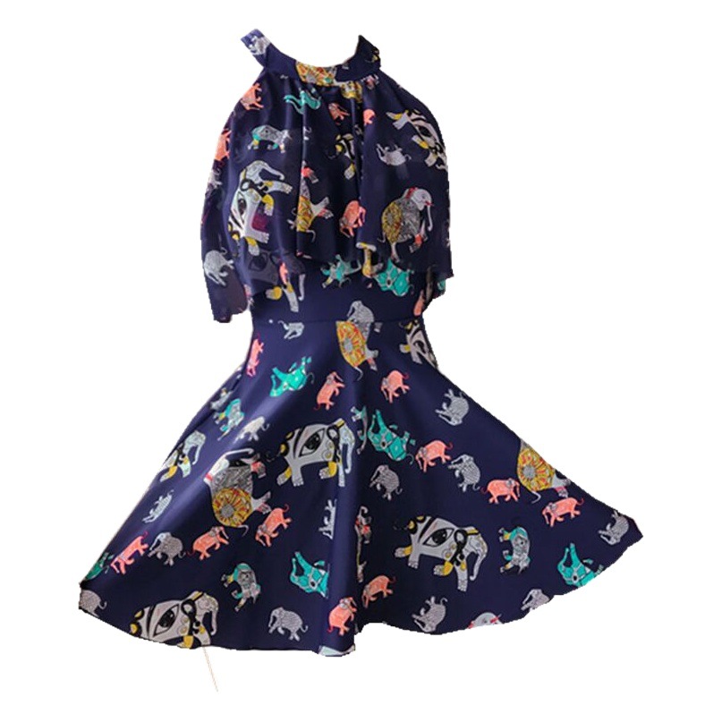 New One-Piece Skirt, Boxer Briefs, Leaky Back, Fashionable and Sexy, Belly-Covering, Conservative Hot Spring Swimsuit, Slimming Look, Fresh Swimsuit for Women