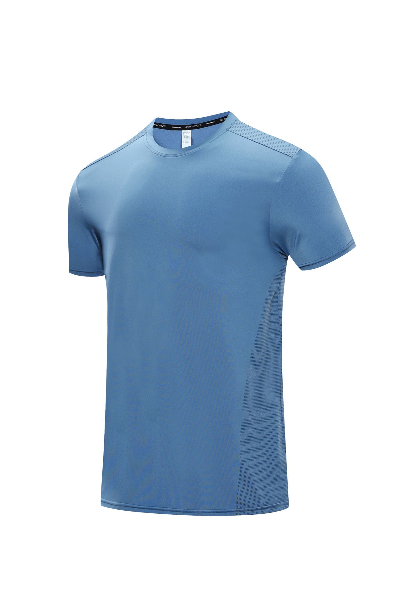Picture of Nylon Quick-drying Clothes T-shirt Men's Fitness Running Loose Round Neck Summer Ice Silk Training Clothes Base Sports Short-sleeved Men's