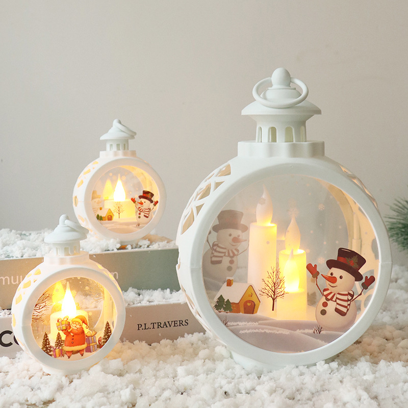Christmas decorations snowman elderly desktop ornaments children's portable night light gift window pendant props