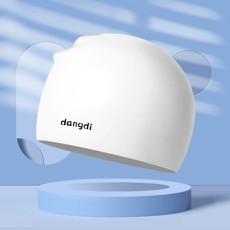 Picture of Adult silicone waterproof swimming cap boys and girls Universal silicone swimming cap increase head swimming cap factory direct sales