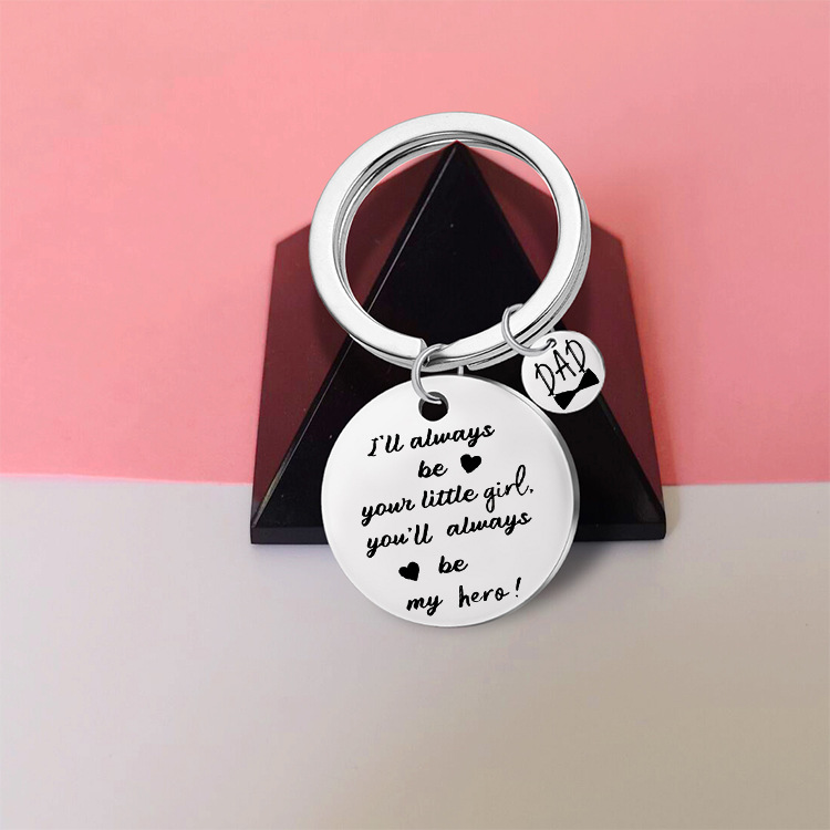 Picture of Popular Element Jewelry Mother's Day Gift for Family, Stainless Steel Keychain, Electroplating, Customizable Hanging Buckle for Summer