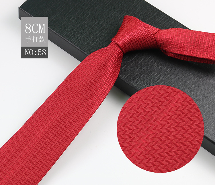 Picture of Men's Tie Business Shirt Stripesd Security Professional Formal Wear Wholesale Plus Logo Manufacturer 8cm Hand-Made