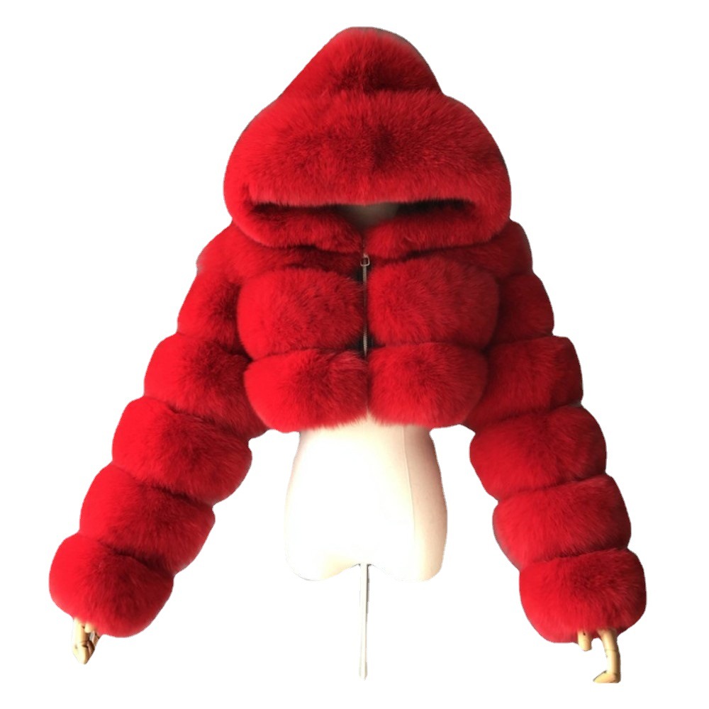 Picture of Imitation fur coat new European and American imitation fur coat factory wholesale Haining short imitation fur coat