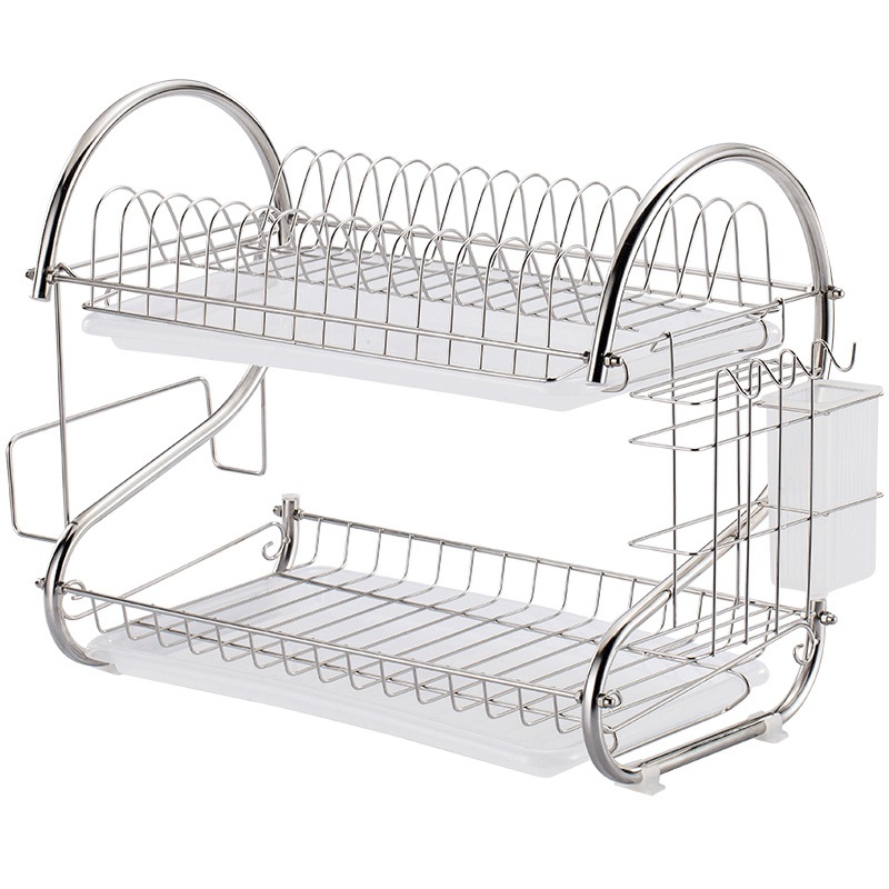 Picture of Storage Rack Multi-Layer Household Drain Rack Dish Rack Kitchen Floor Cabinet Dish Rack Storage Miscellaneous Rack