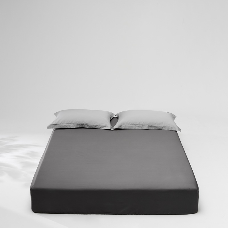 Picture of High-End 100% Long-Staple Cotton Fitted Sheet Single Piece Satin Solid Color Pure Cotton Bed Sheet Mattress Protector Mattress Cover