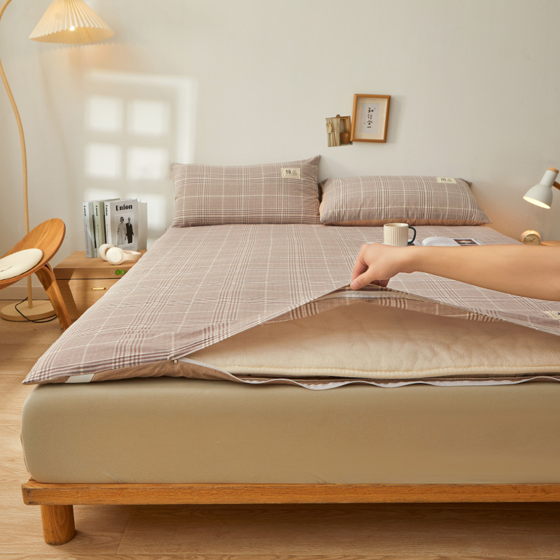 Picture of Xinjiang Cotton Mattress Removable and Washable Fish Scale Mesh Thickened Cotton Flower Mattress Student Dormitory Tatami Bedding Mat