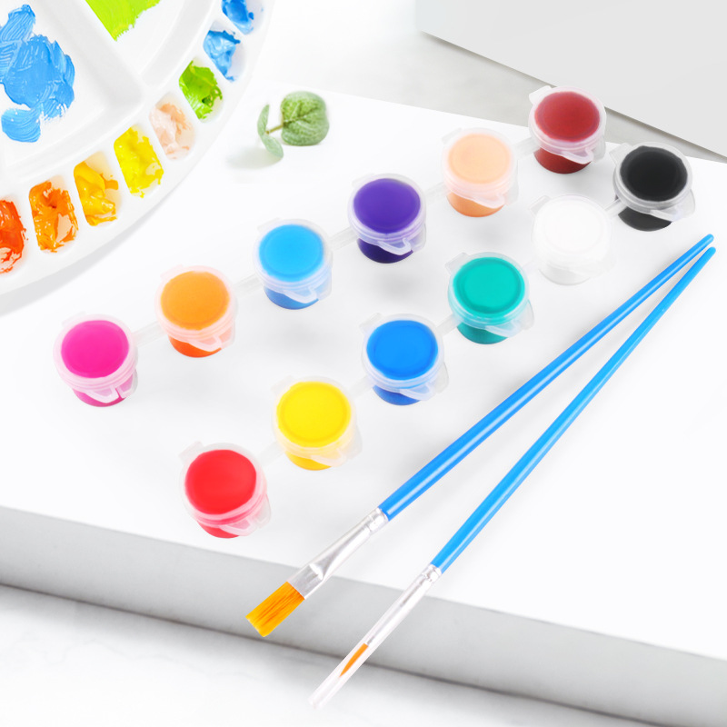 Children's Acrylic Pigment DIY6 Color One-piece Graffiti Painting Art Supplies Gypsum Doll Kite Painting Pigment