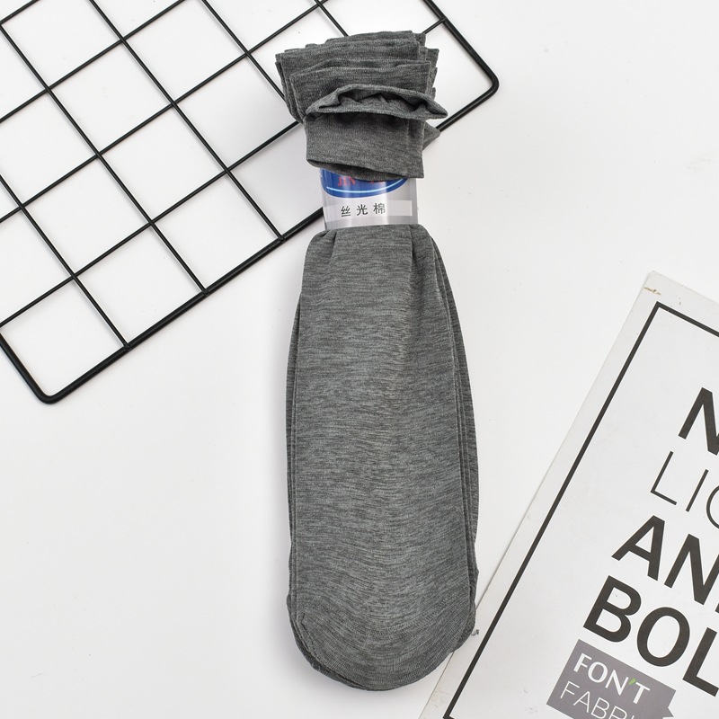 Picture of Spring and Summer Men's Business Thin Stockings Mercerized Cotton Breathable Pairs of Socks Solid Color Mid-Calf Men's Socks Wholesale