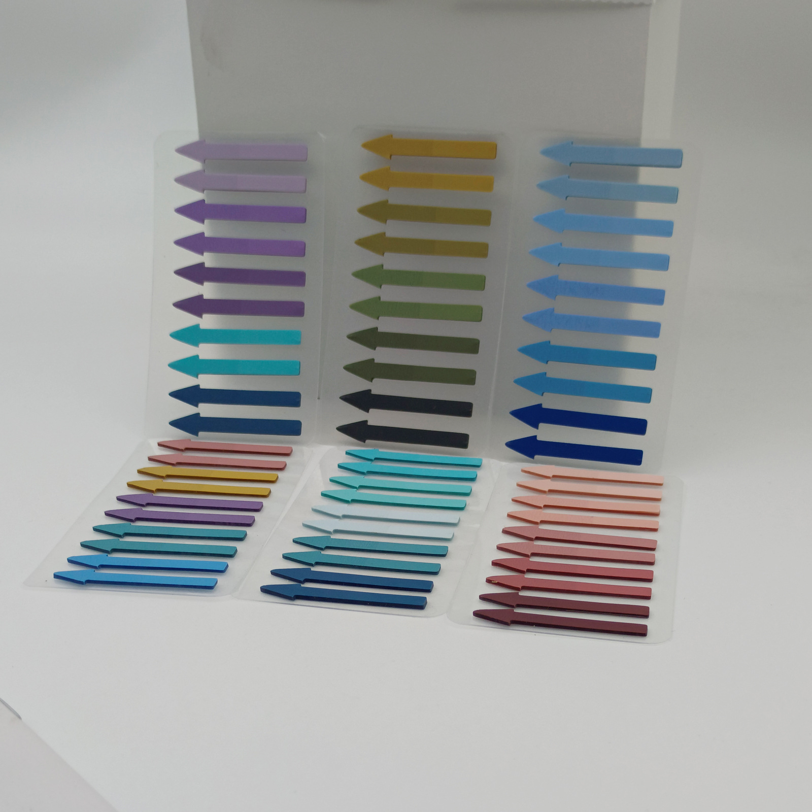 New Morandi Gradient Cute Small Arrow Index Stickers Student Transparent Marker Stickers Transparent Post-it Notes