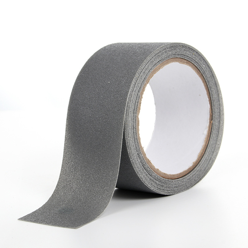 Factory PET substrate black gray sand paste bathroom with thin fine sand waterproof frosted non-slip tape