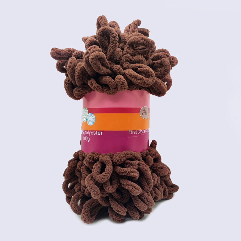 Picture of Loop Yarn Ear Yarn Medium-Thick Yarn for Hand Knitting DIY Pillows, Blankets, Scarves, Ice Yarn in Stock Wholesale