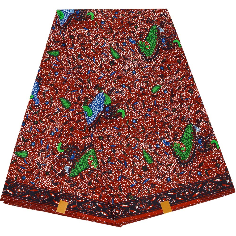 In stock factory wholesale African polyester printed fabric dress shirt T-shirt fabric ethnic style batik cloth