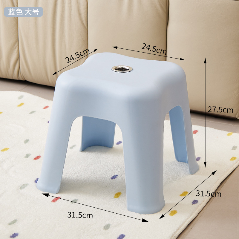 Picture of Household Plastic Small Stool Simple Style Thickened Coffee Table Small Stool Shoe Changing Stool Sofa Stool Bathroom Low Stool Chair