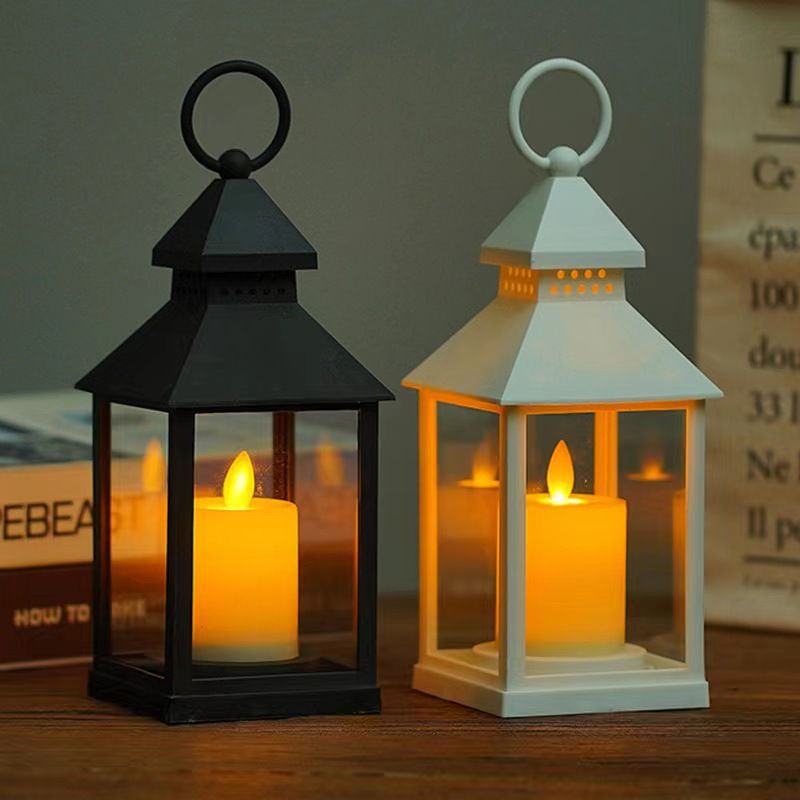ins courtyard hanging lights, LED electronic candles, retro night lights, indoor and outdoor atmosphere, camping decoration, lanterns, table lights
