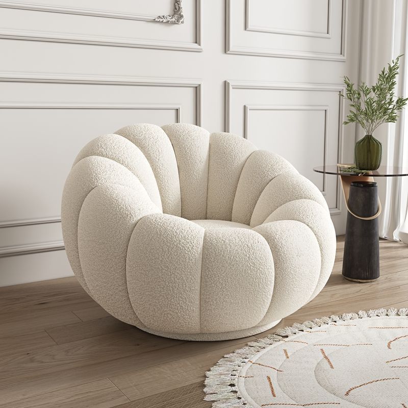Picture of Internet celebrity pumpkin lazy sofa, single and double sofa chair, lambswool sofa balcony, swivel lounge chair, can lie down and sleep