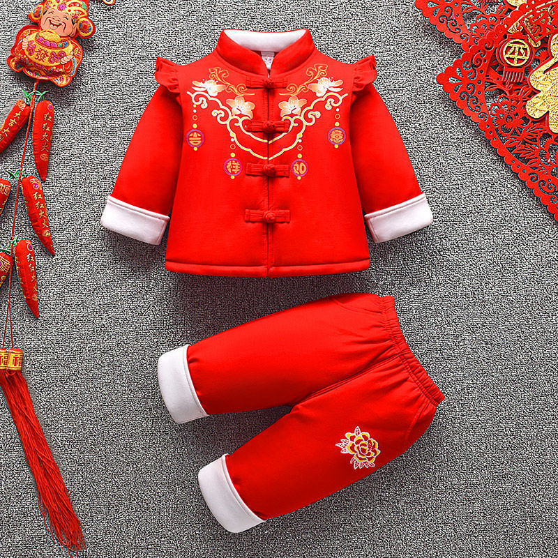 Picture of Spot Spring European and American Infant Boys' Jumpsuits Cotton Long-Sleeved Triangle Crawling Clothes Baby Summer Clothes
