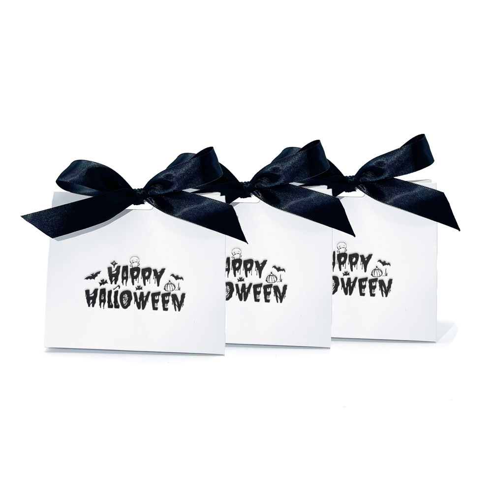 Cross-border in stock Halloween candy box Happy Halloween spider web ghost festival party decoration gift box