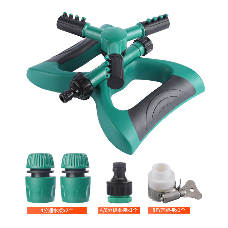 Picture of Wholesale 360-Degree Automatic Rotating Butterfly Sprinkler Garden Watering Three-Head Series Three-Pronged Lawn Sprinkler