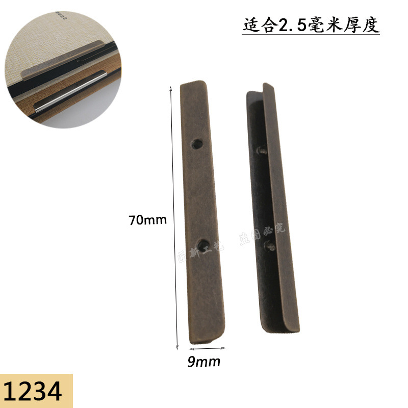 Picture of Notebook Wrap Corner Creative Book Corner Protection Cover Hand Account Book Corner Protection Metal Album Accessories Cowhide Anti-collision Corner Iron
