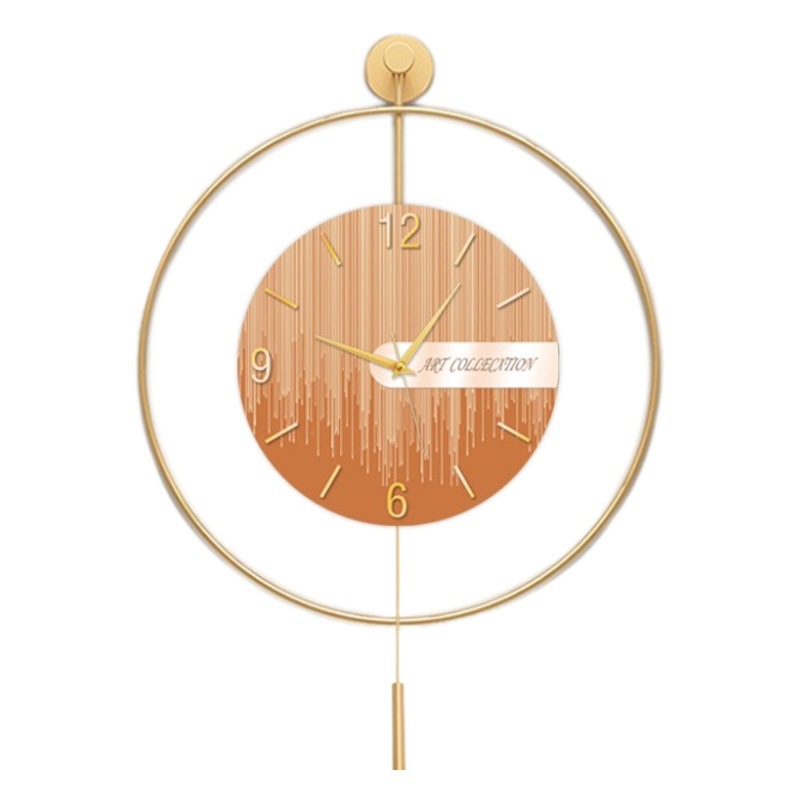 Spanish Minimalist Living Room Clock New Entry Luxury Restaurant Decorative Wall Clock Swing Modern Art Clock