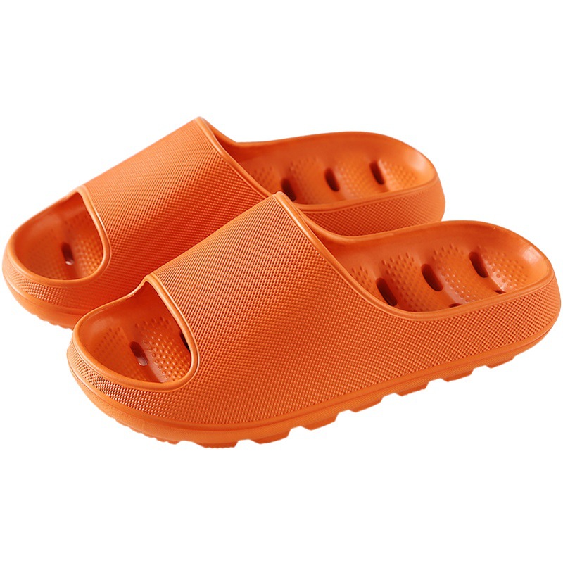 New High-heel Leakage Slippers Women's Thick-soled Bathroom Bathing Home Indoor Non-slip Household Hollow-out Men's Leakage Sandals