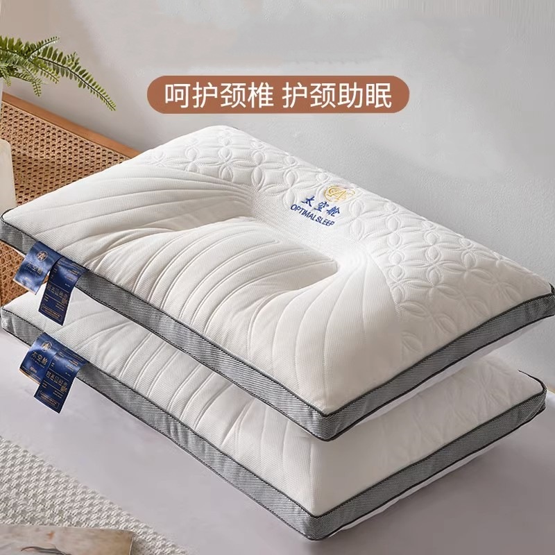 New Space Capsule Quilted Embroidered Latex Feather Velvet Pillow Pillow Adult Hotel Student Gift Pillow Wholesale