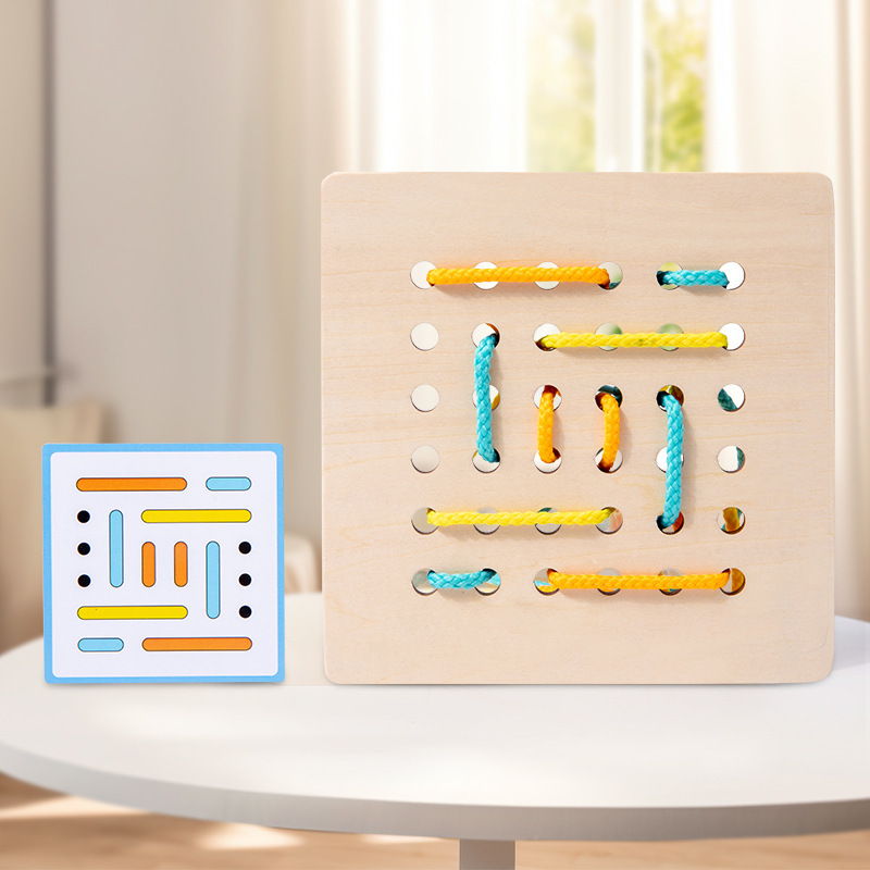 Picture of Montessori early education children's double battle pattern rope game exercise baby hand-eye coordination ability educational toys