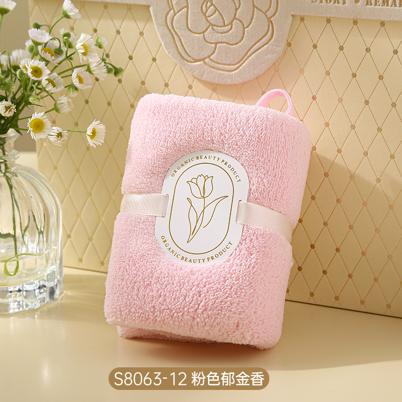 Picture of Hand gift towel can be hung hand gift towel coral fleece absorbent wedding gift wholesale