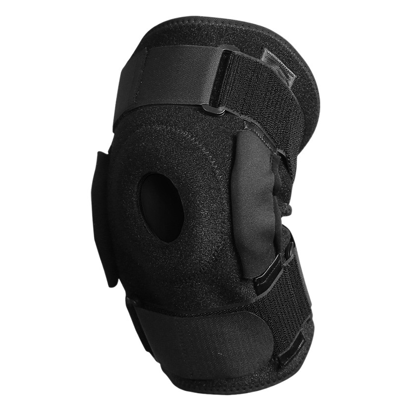 Sports steel kneecap foldable steel plate reinforced support kneecap shock absorption silicone non-slip strap pressure protection