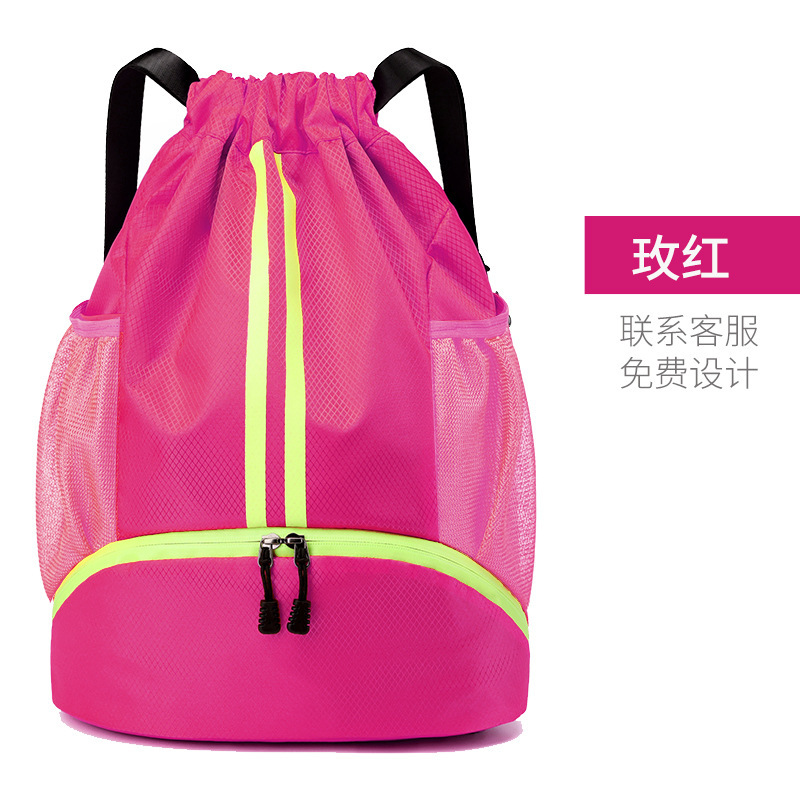 Picture of Basketball bag custom training bag dry and wet separation swimming club bundle pocket drawstring double shoulder storage backpack wholesale