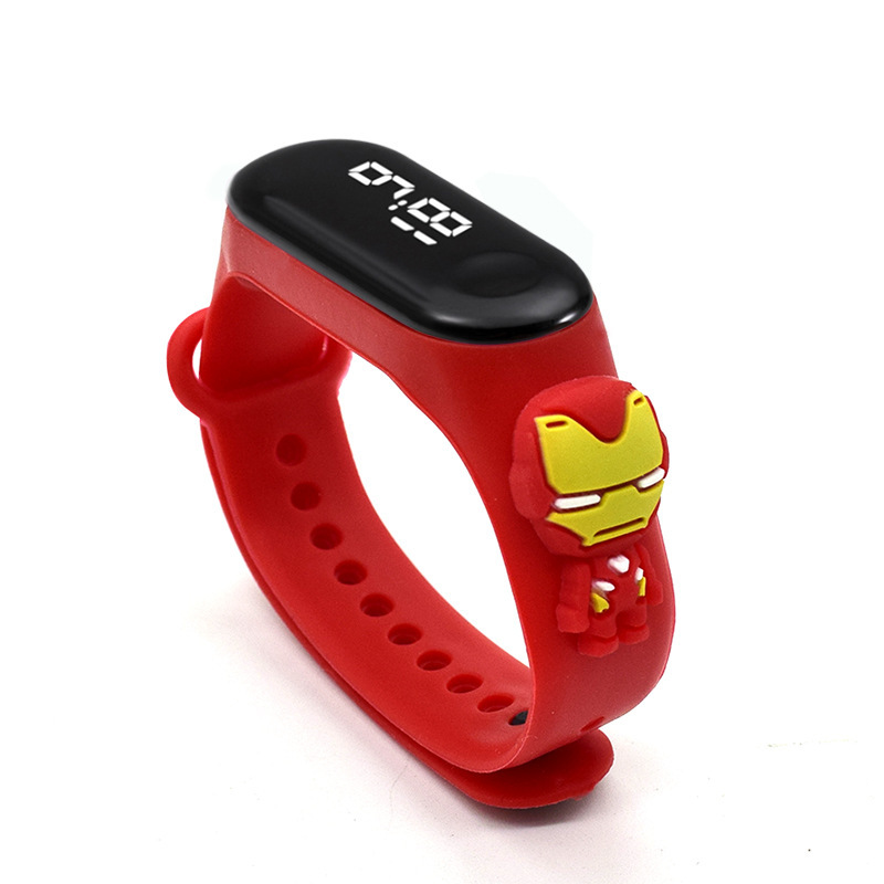 Picture of Live Hot Selling Primary School Students' Anime Bracelet LED Sticker Doll Electronic Watch Boys and Girls Waterproof Touch Watch