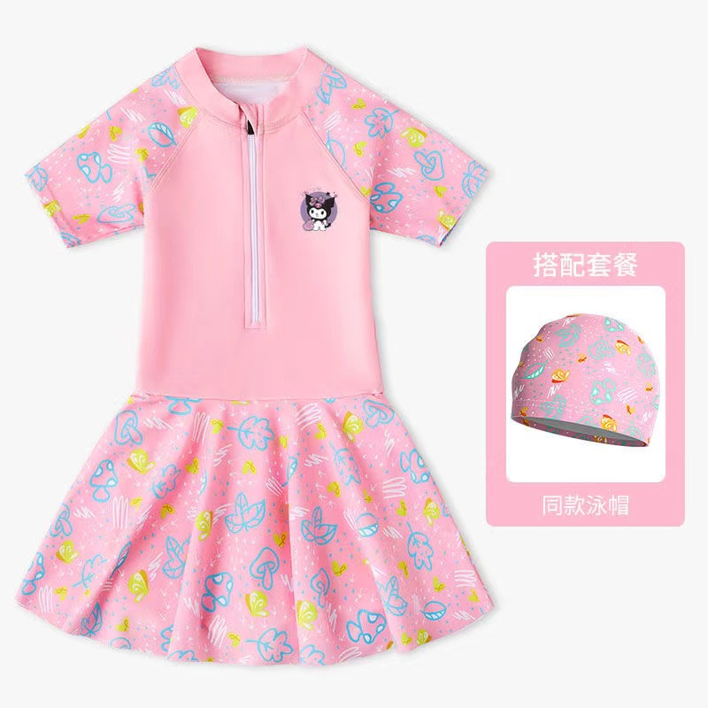 Kulomi Children's Swimwear Girls' Swimwear 2024 New Baby Sunscreen Hot Spring Swimwear
