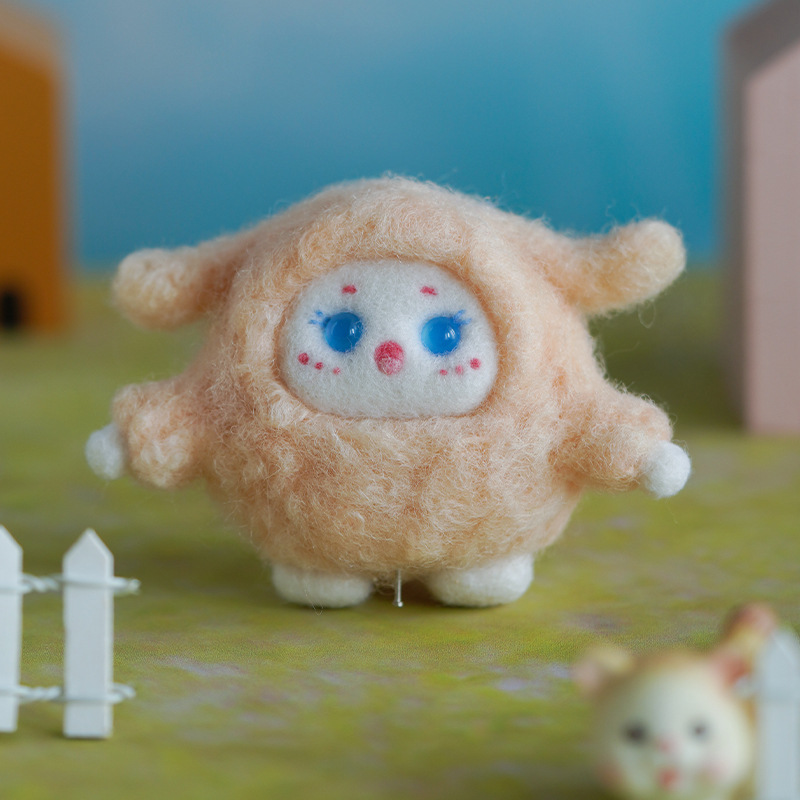 Picture of Velvet rabbit New Year Cartoon Doll wool felt pokes diy material package handmade gift pendant New Year
