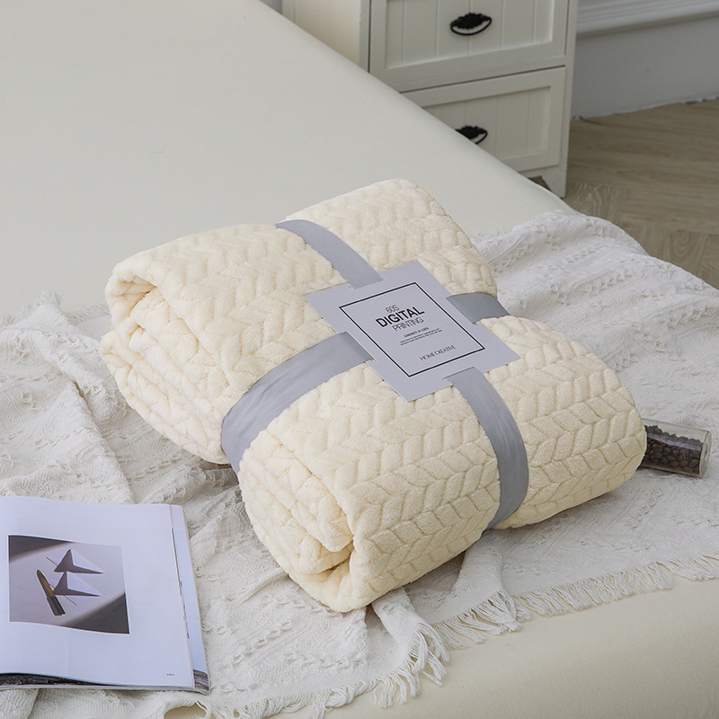 Picture of Blanket Blanket Flannel Blanket Single Blanket Embroidered Knee Blanket Office Coral Blanket Small Blanket