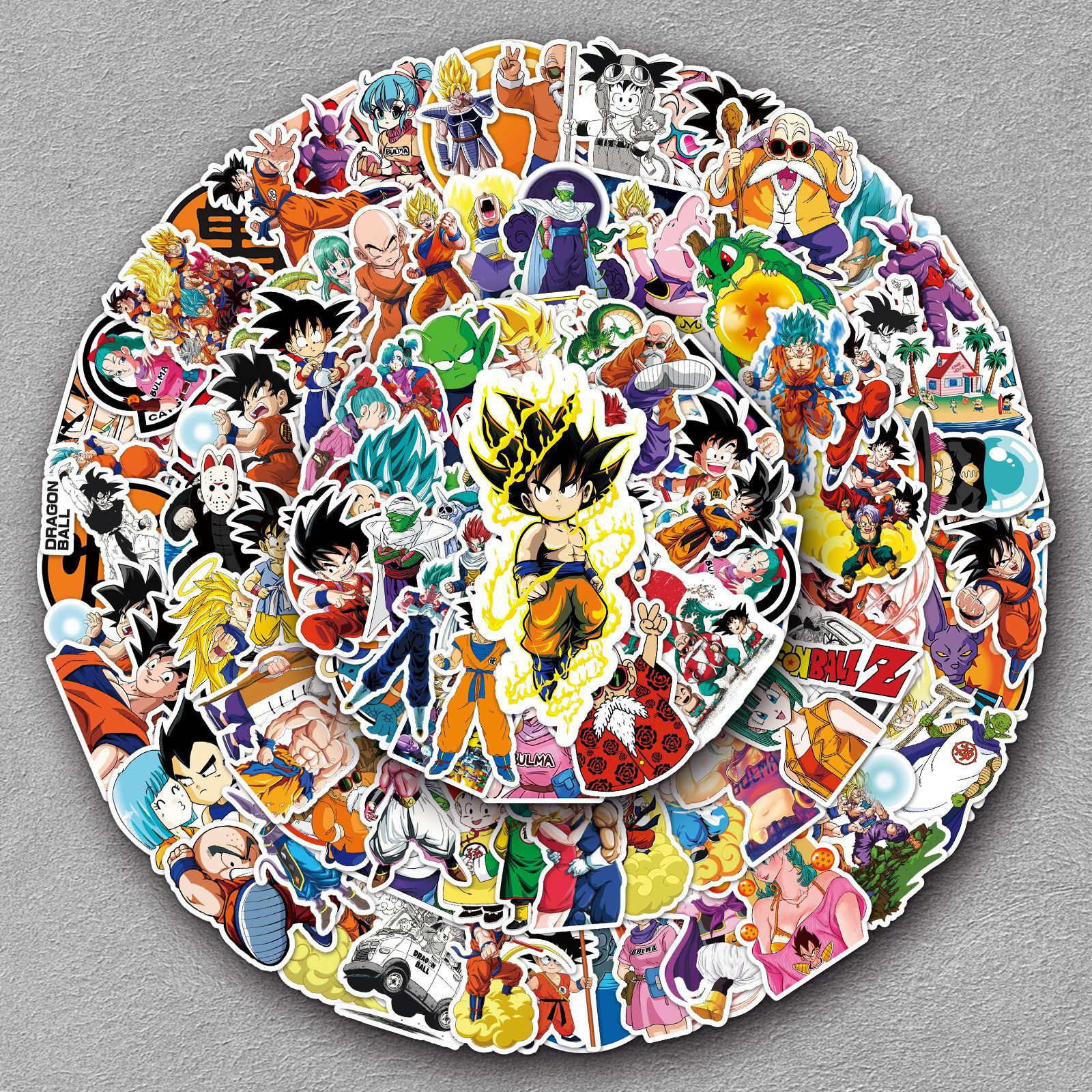 100 Cross-Border Dragon Ball Japanese Comic Literary DIY Mobile Phone Trolley Case Refrigerator Water Cup Waterproof Decorative Handbook Stickers
