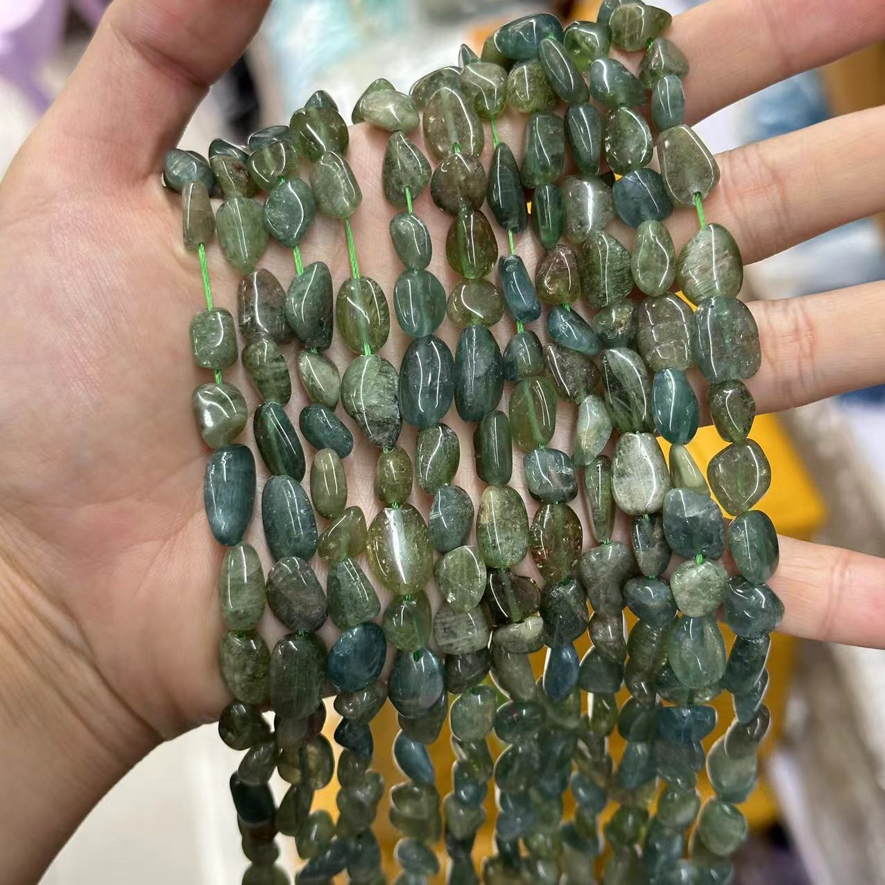 Picture of 8*10mm natural raw stone with loose beads semi-finished beads manufacturers spot wholesale jewelry accessories cross-border foreign trade